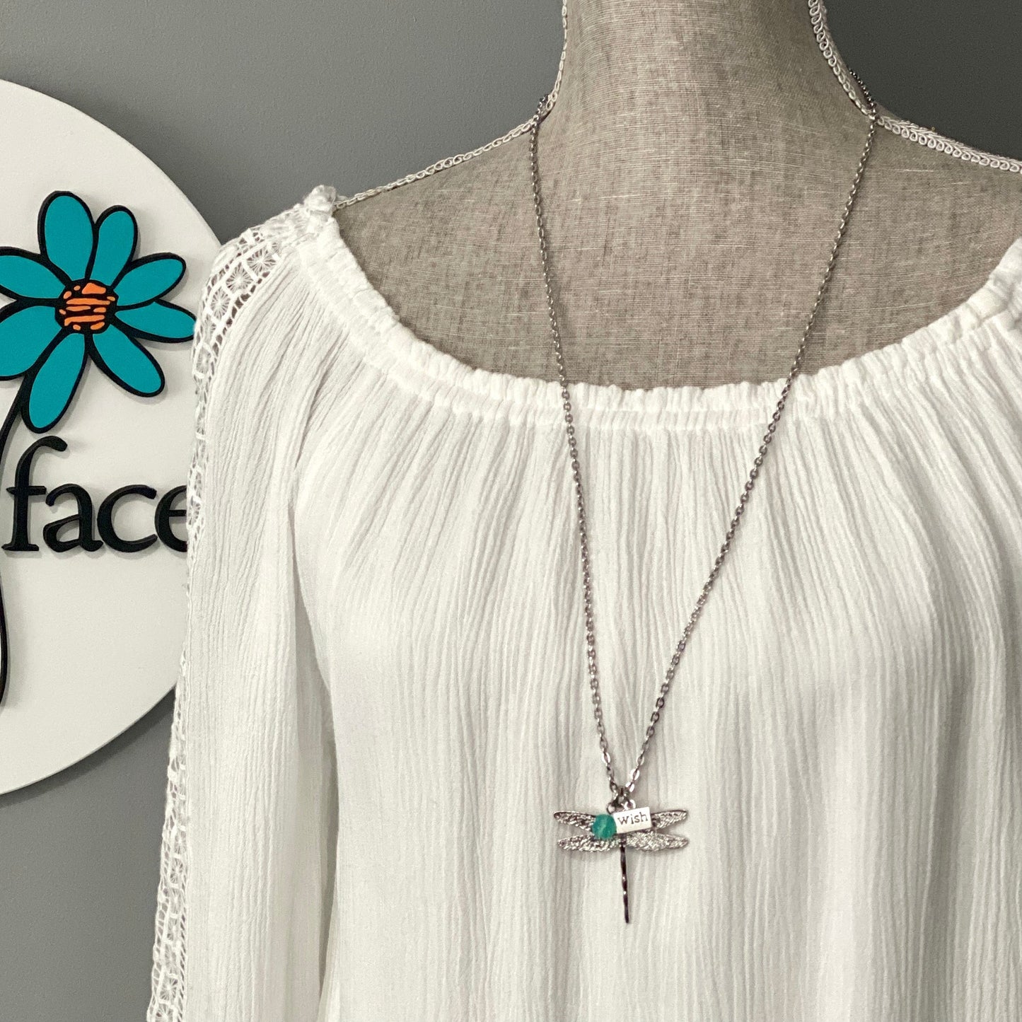 Classic Dragonfly Necklace - Velora