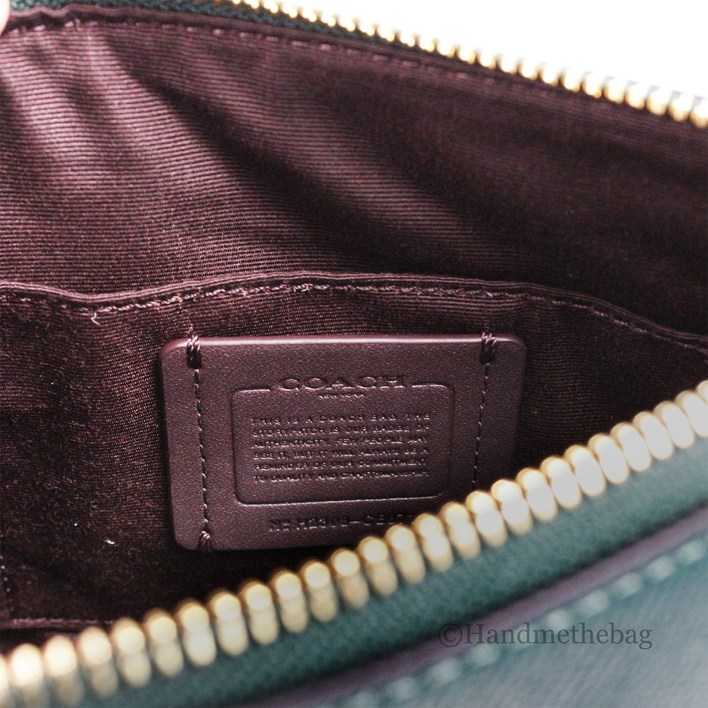 Coach Rowan Miniature Dark Pine Leather Satchel