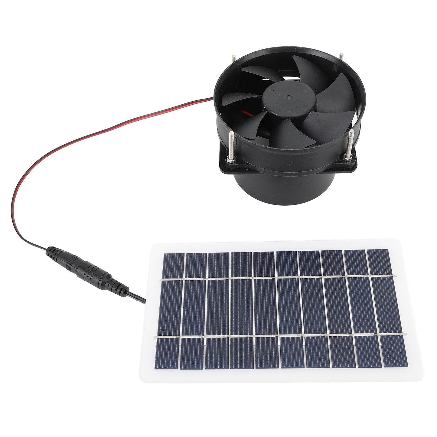 10W Solar Panel Powered Fan Kit Monocrystalline Silicon Solar Powered Exhaust Fan Portable Silent Solar Panel Fan for Outdoor - Velora