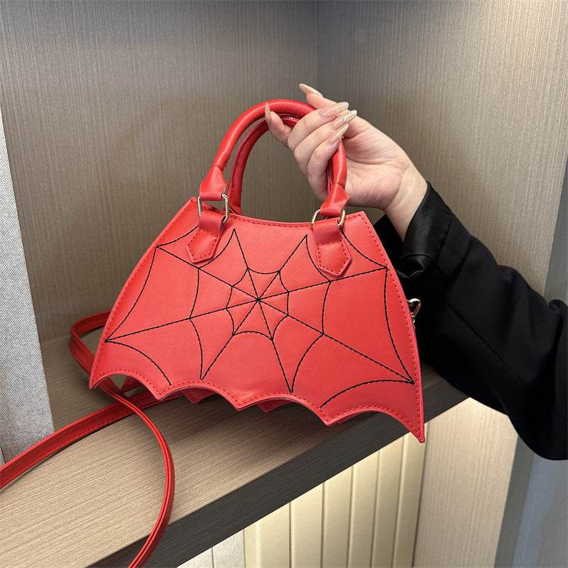 Halloween Spider Web Saddle Bags Fashion Personality Crossbody Shoulder Bag With Handle Women's Handbags - Velora