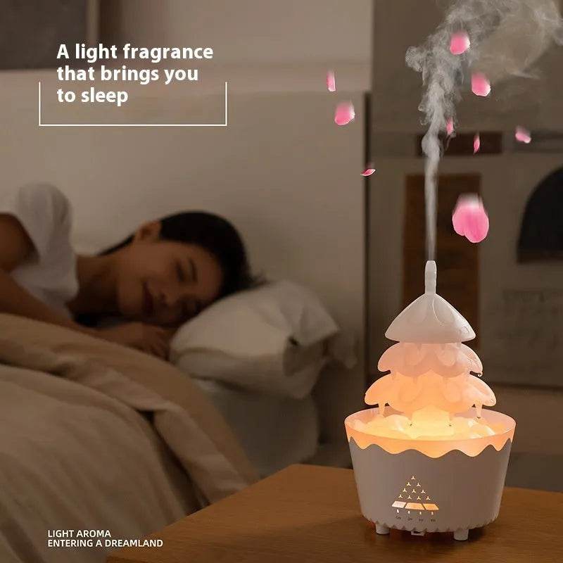 2024 New Design Essential Oil Aroma Diffuser Household Mute Small Remote Control Humidifier Suitable For Home Christmas Gift - Velora