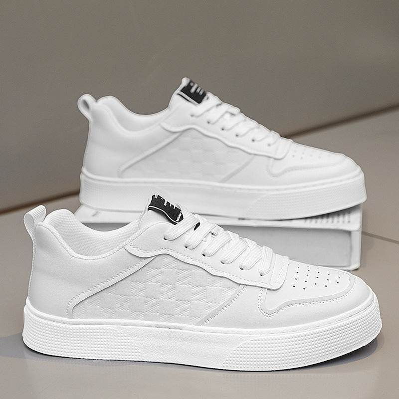 Casual Lace-up Sneakers Men Fashion Breathable Plaid Flats Shoes - Velora
