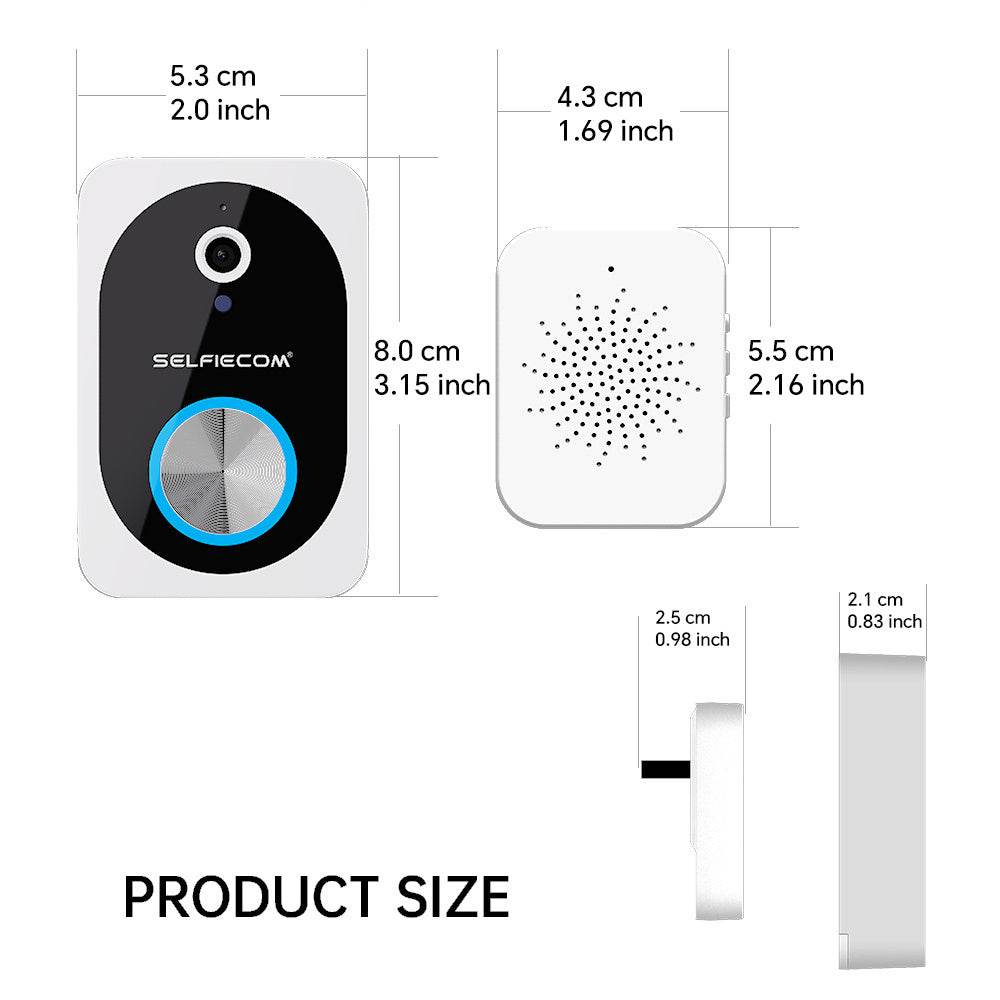 D10 Intelligent Wireless Doorbell Camera With Rechargeable Battery, Two-way Audio, 2.4G Wi Fi, APP Remote Intercom, Free Rolling Cloud Storage Built-in Battery - Velora