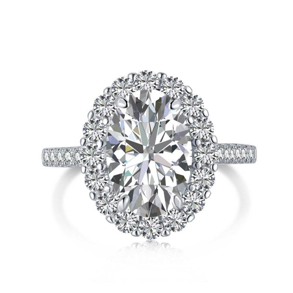 Sterling Silver Luxury Elegant Retro Elegant Zircon Ring - Velora