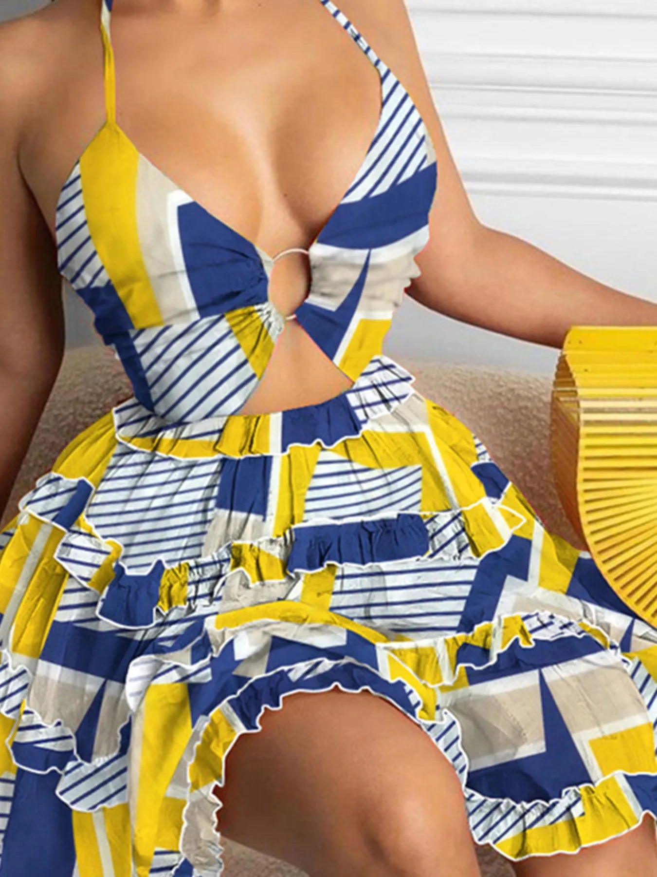 Full Size Cutout Halter Neck Cami Dress Plus Size - Velora