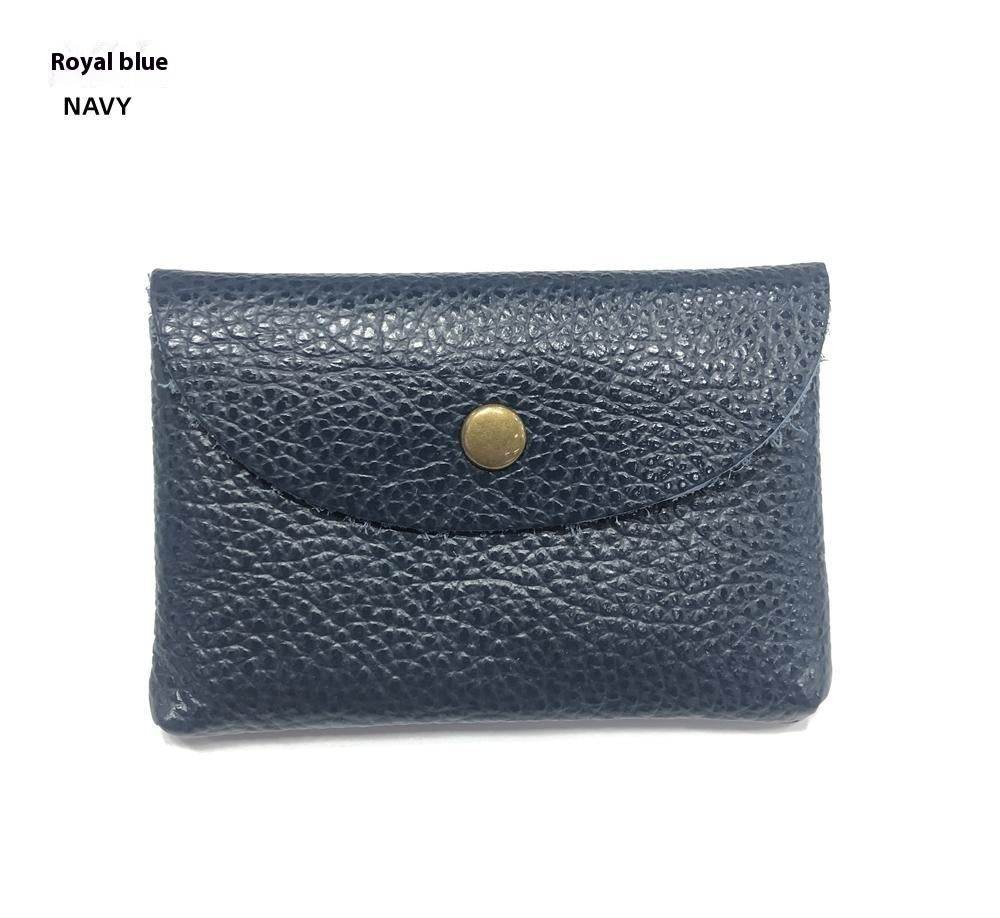 First Layer Cattlehide Leather Fashion Hidden Hook Coin Pocket Card Holder Mini-Portable - Velora