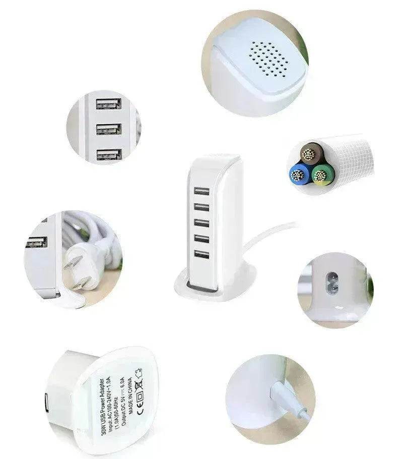 6 Port USB Sailboat Power Strip Charger - Velora