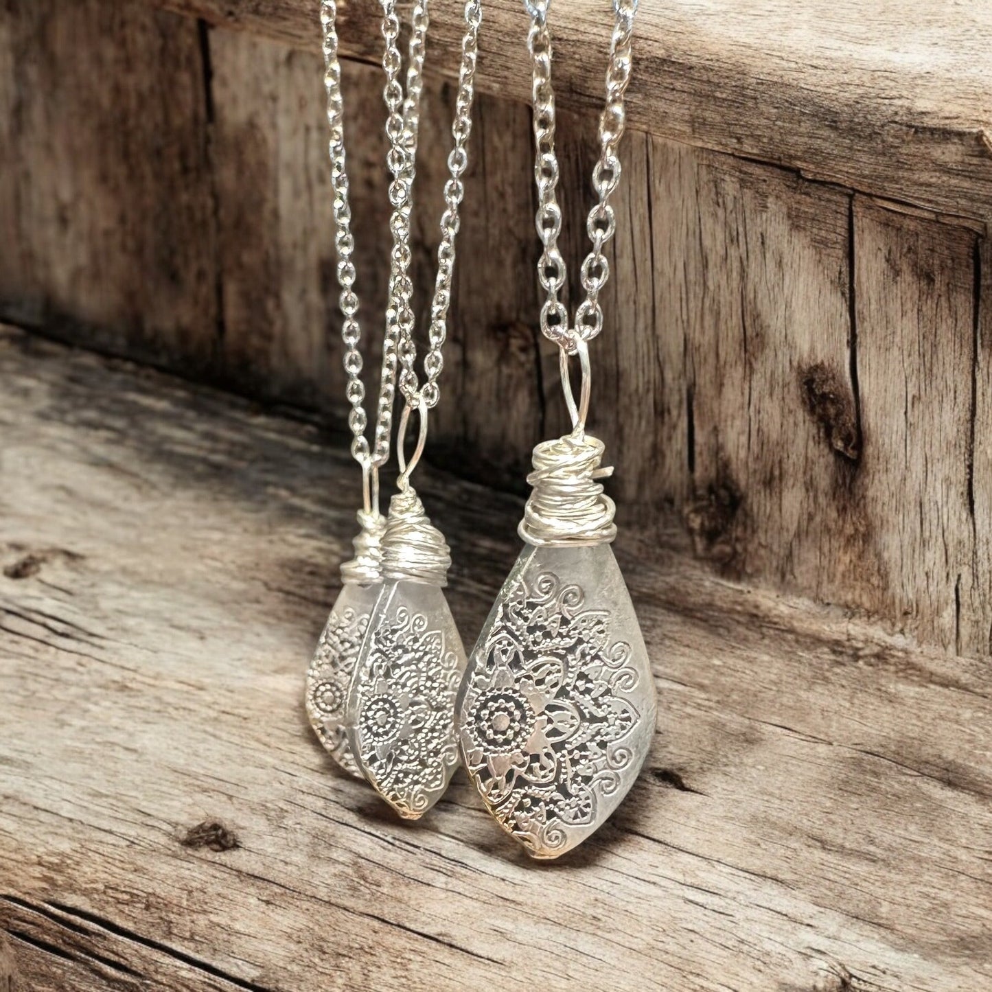 Wire Wrapped Mandala Necklace - Velora