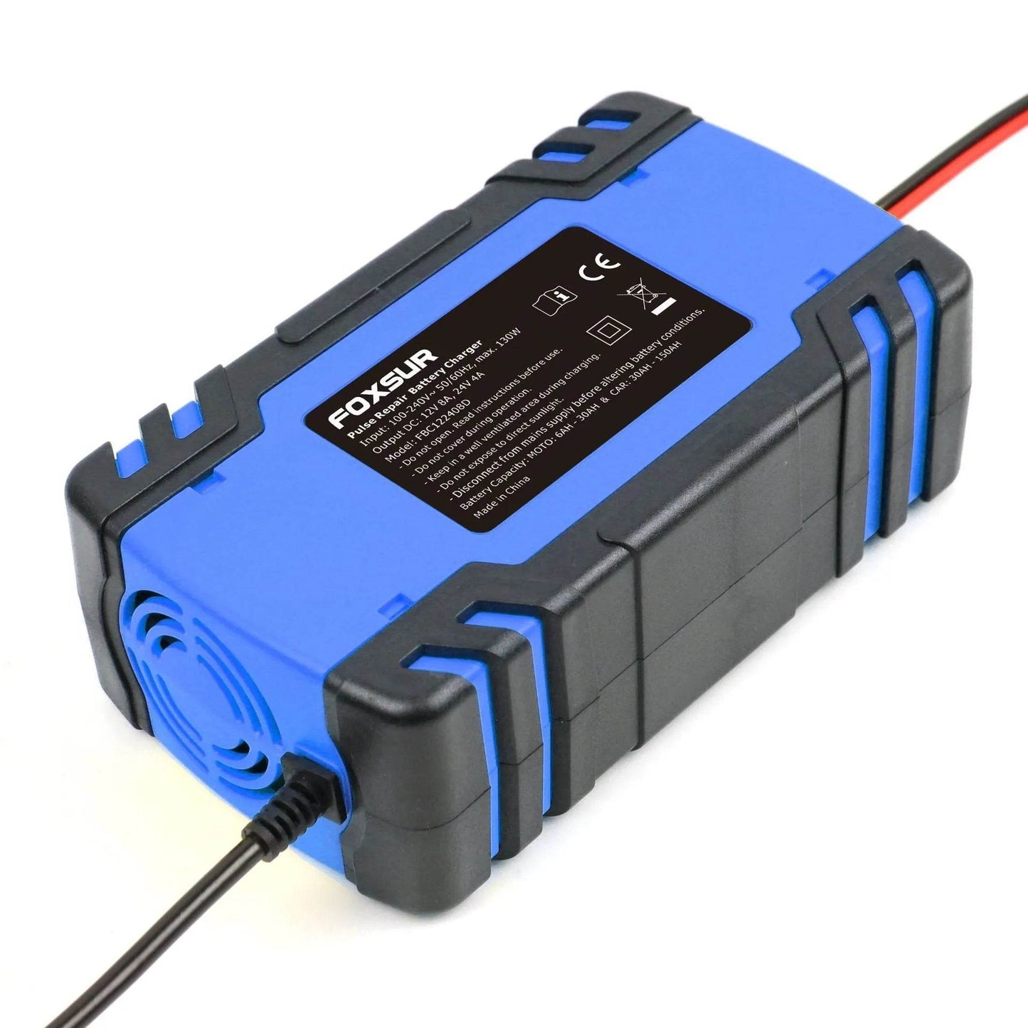 Universal LCD Display Smart Battery Charger For Motorcycles, Cars, Trucks
