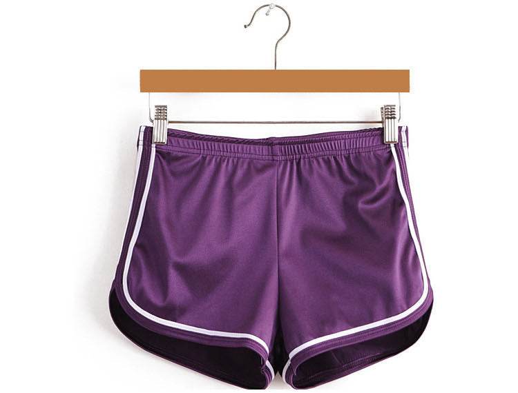 All-match Glossy Elastic High Waist Sports Shorts - Velora