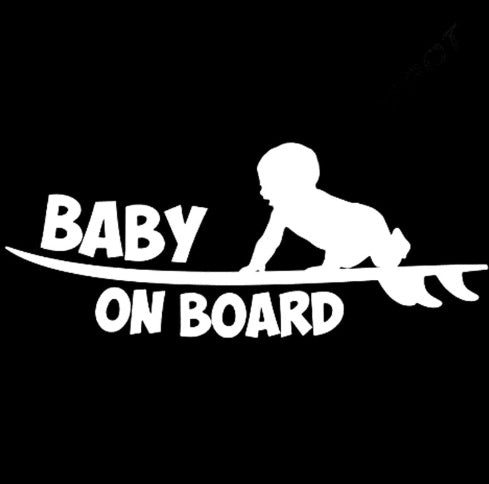 Baby on board car stickers cute baby warning car stickers - Velora