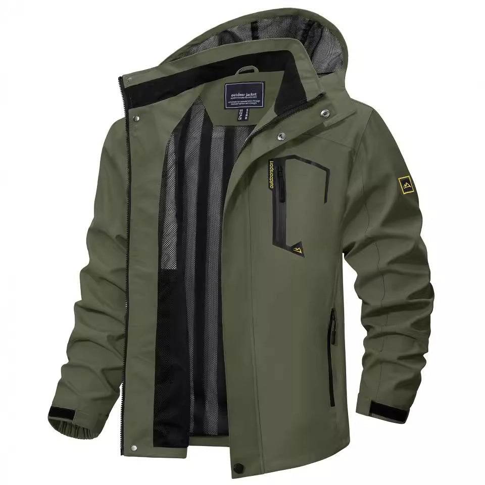 New Casual Fall Men's Long Sleeve Hooded Jacket Coat - Velora