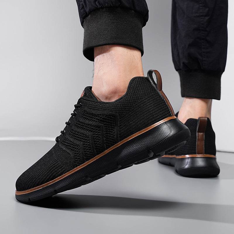 Fashion Lace-up Mesh Sneakers Casual Flying Woven Walking Sports Shoes For Men - Velora