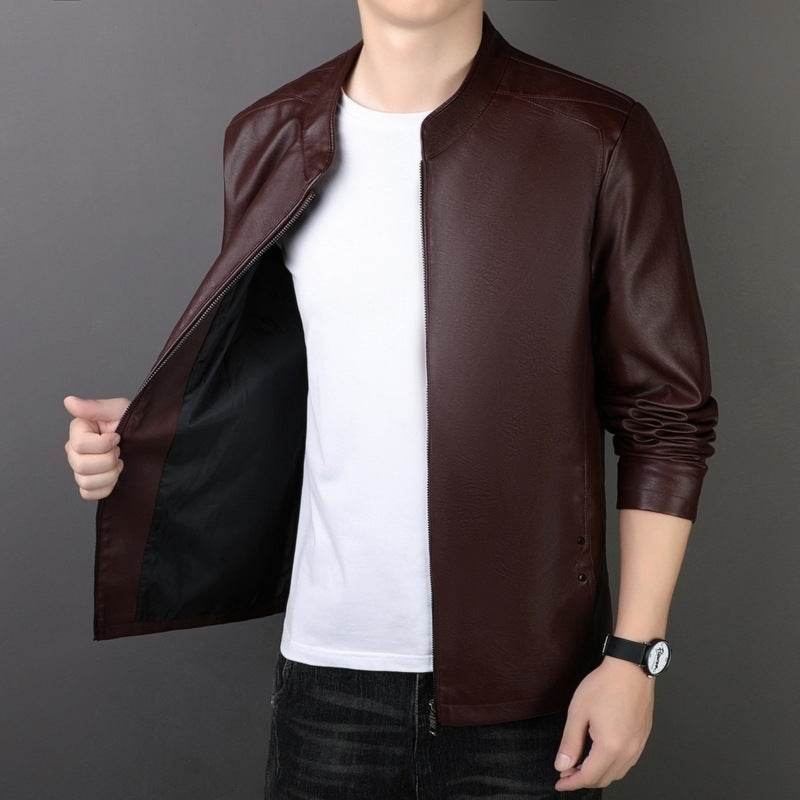 PU Leather Coat Men's Leather Jacket - Velora