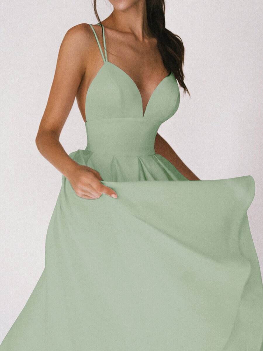 Sexy V-neck Suspender Dress Summer Fashion A-Line Long Dresses For Women - Velora
