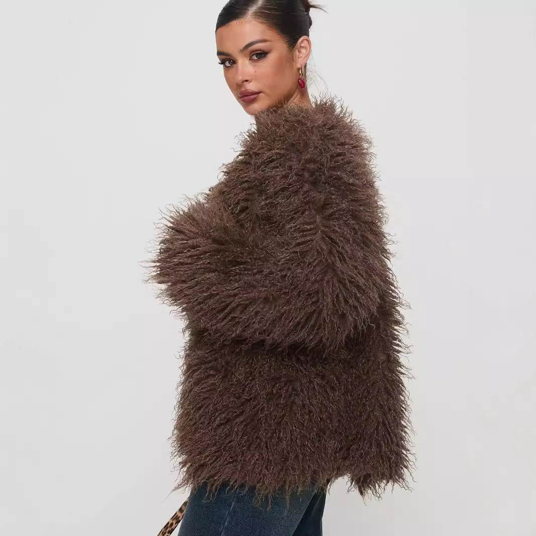 Coat Faux Fur Jacket - Velora