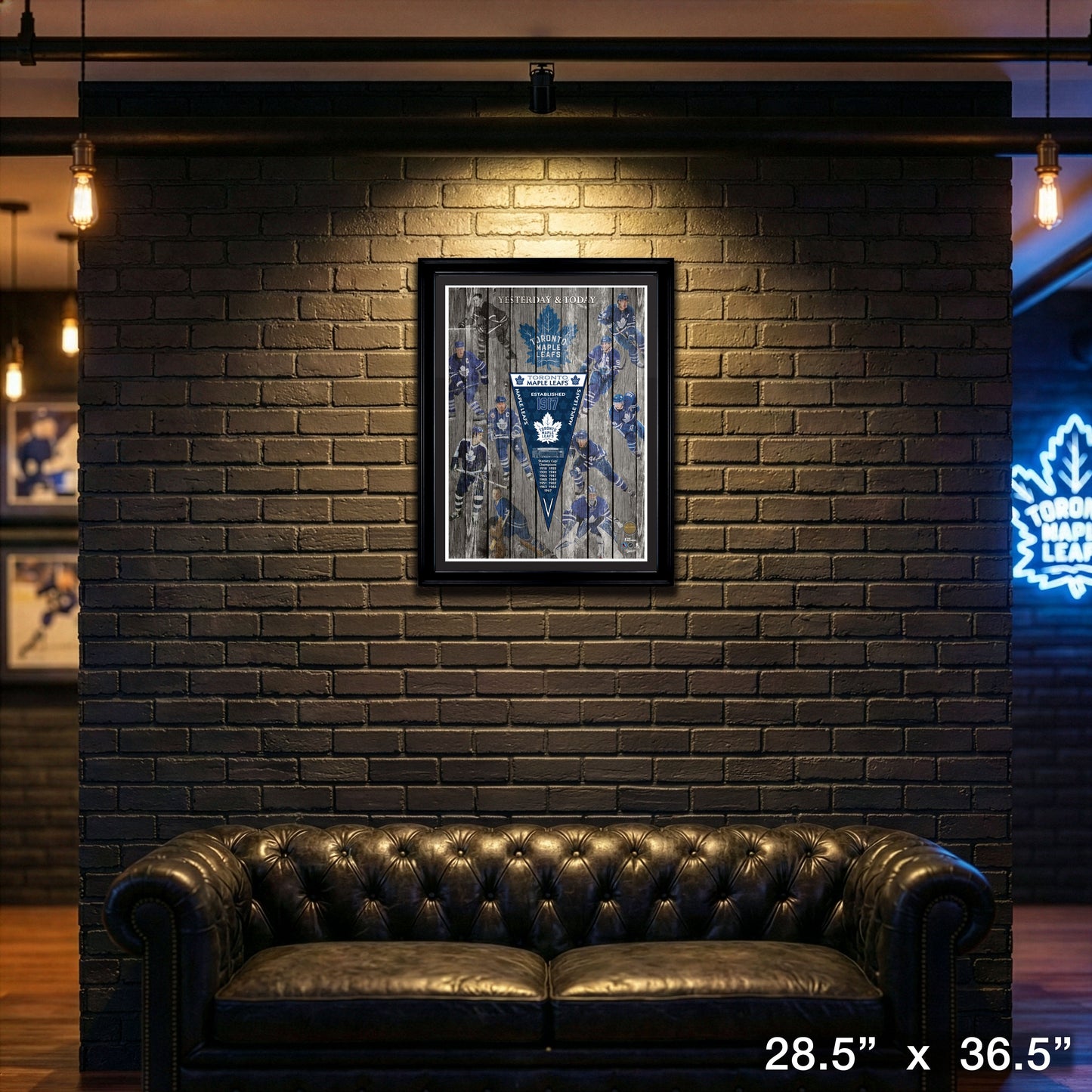 Toronto Maple Leafs Yesterday and Today Framed Collage