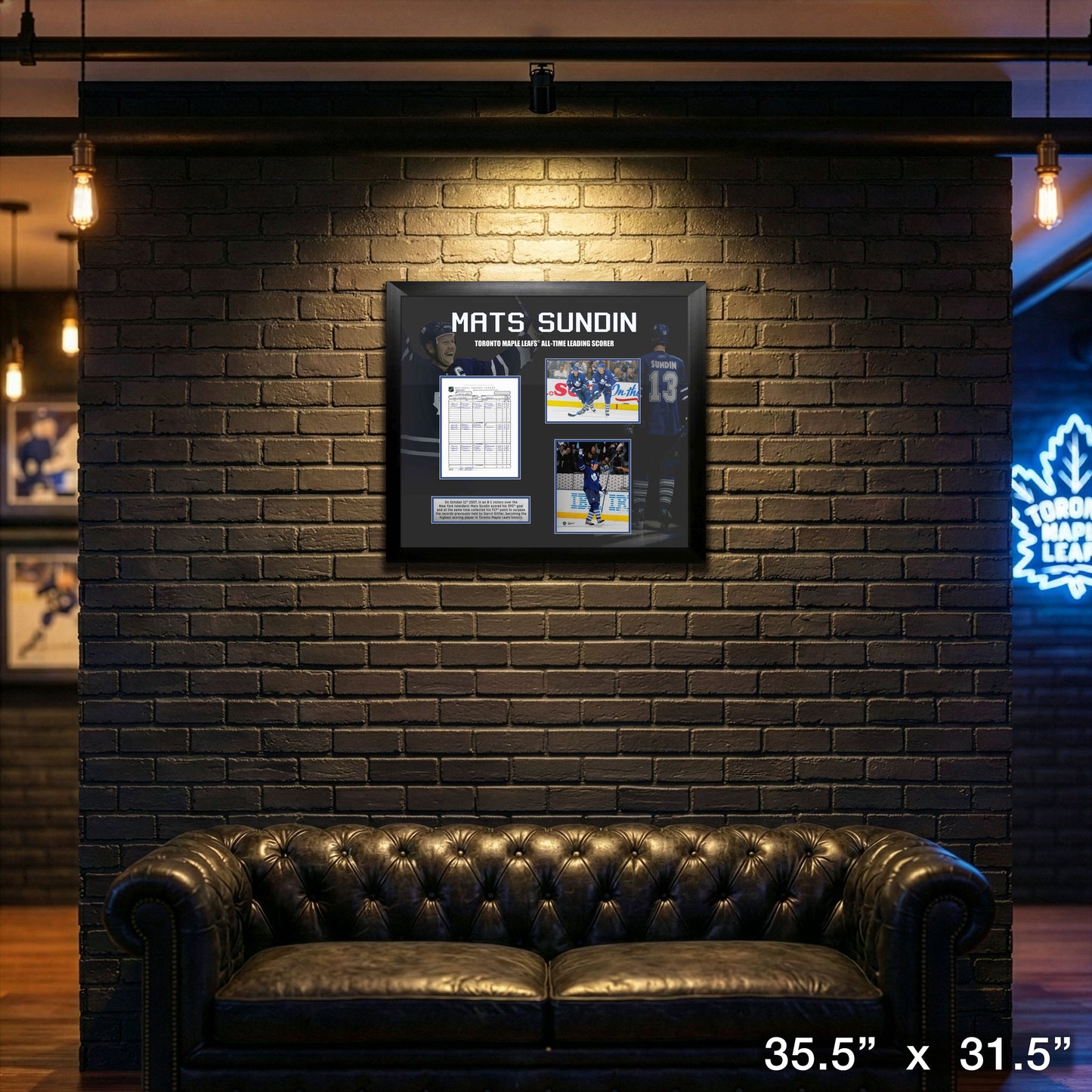 Mats Sundin Toronto Maple Leafs Framed All-Time Leading Scorer Collage