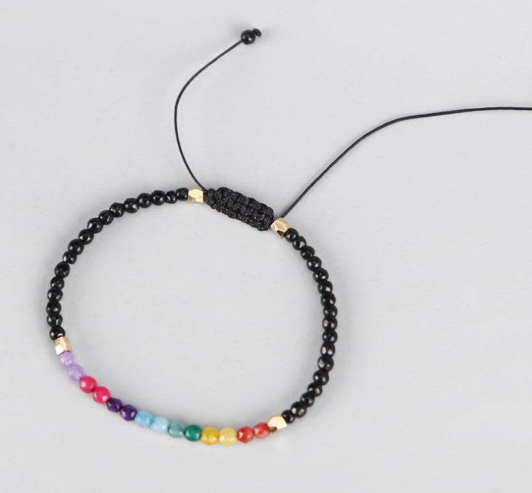12 Constellation Lucky Stone 3MM Seven Chakra Bracelet - Velora