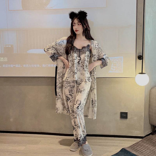 Home Wear Vintage Style Robe Three Sets - Velora