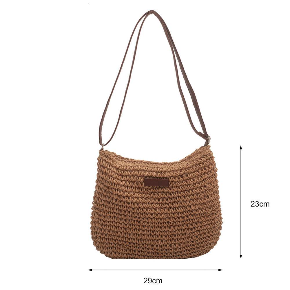 Niche Design Vacation Straw Tote Bag - Velora