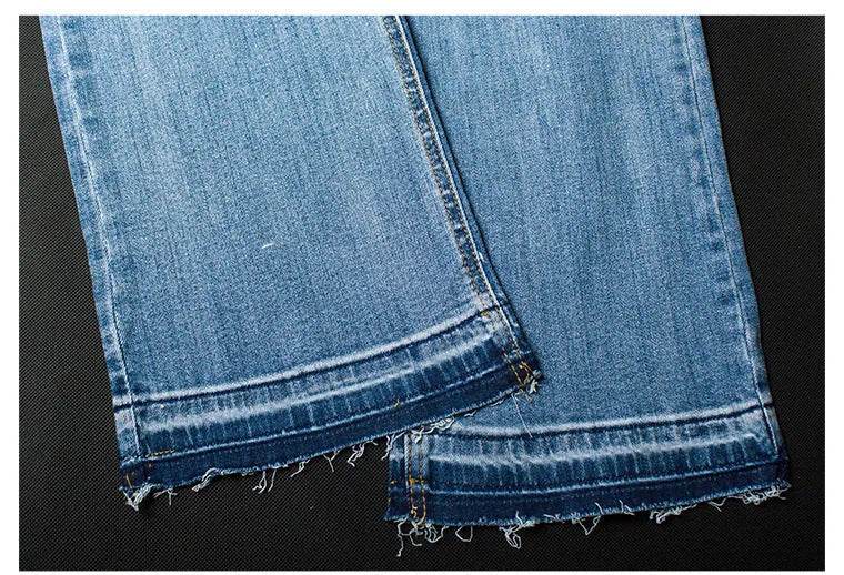 Women's Washed Elastic Loose Wide Leg Ankle-length Bootcut Jeans - Velora