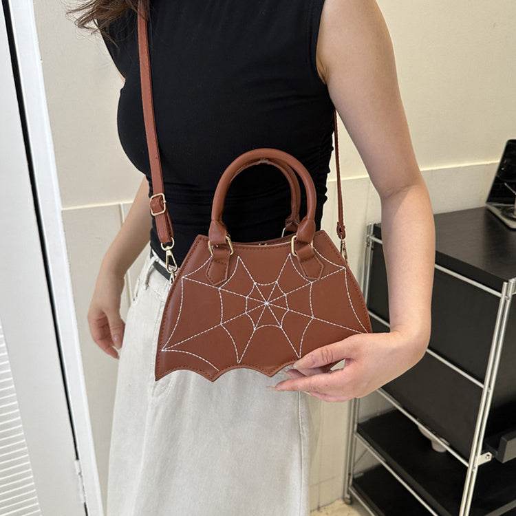 Halloween Spider Web Saddle Bags Fashion Personality Crossbody Shoulder Bag With Handle Women's Handbags - Velora