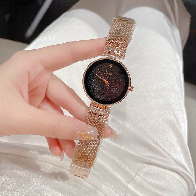 Creative Starry Sky Mesh Belt Waterproof Quartz Watch - Velora