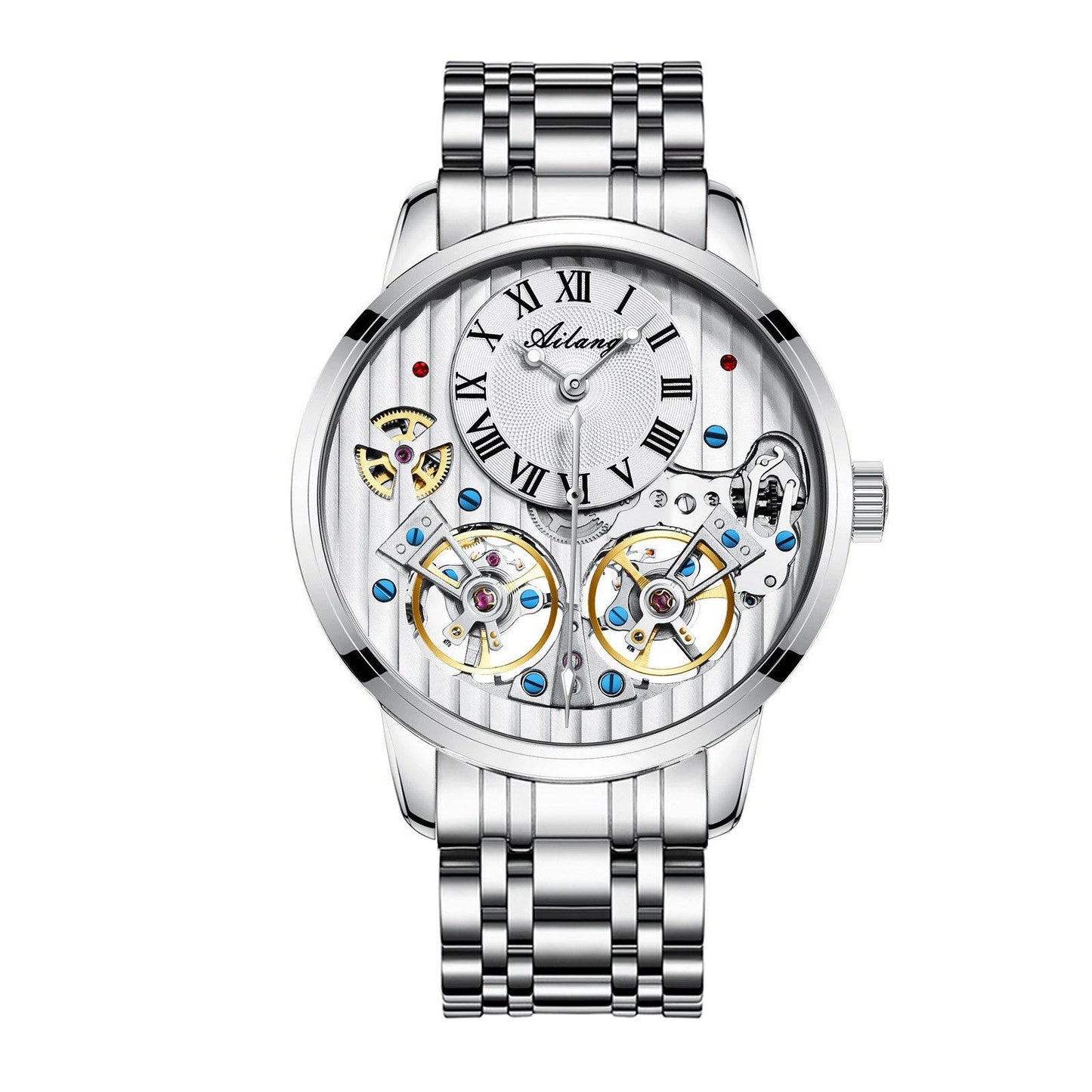 Men's Automatic Mechanical Watch – Stainless Steel, 41mm, Water Resistant