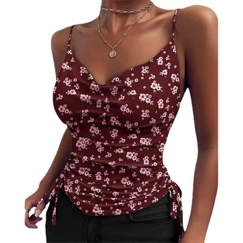 Spaghetti Strap Tops V-neck Camisole top Women Summer top - Velora