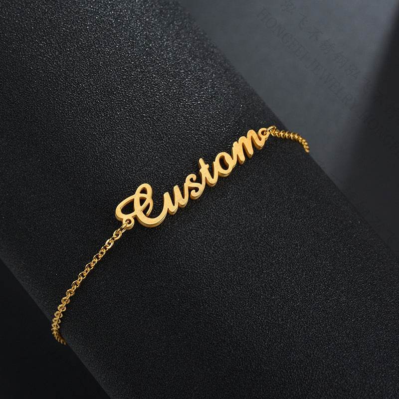 Summer Personalized Custom Name Anklets For Women Stainless Steel Cable Chain Gold Colour Sandy Beach Exquisite Jewelry Present - Velora