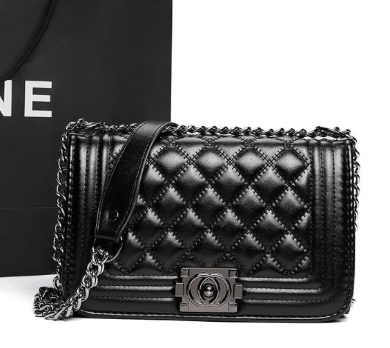 Chanel-style Quilted Chain Shoulder Crossbody Bag