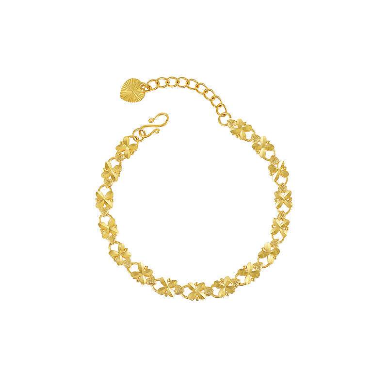 Fashion Ornament Retro Four Leaves Clover Bracelet For Women - Velora