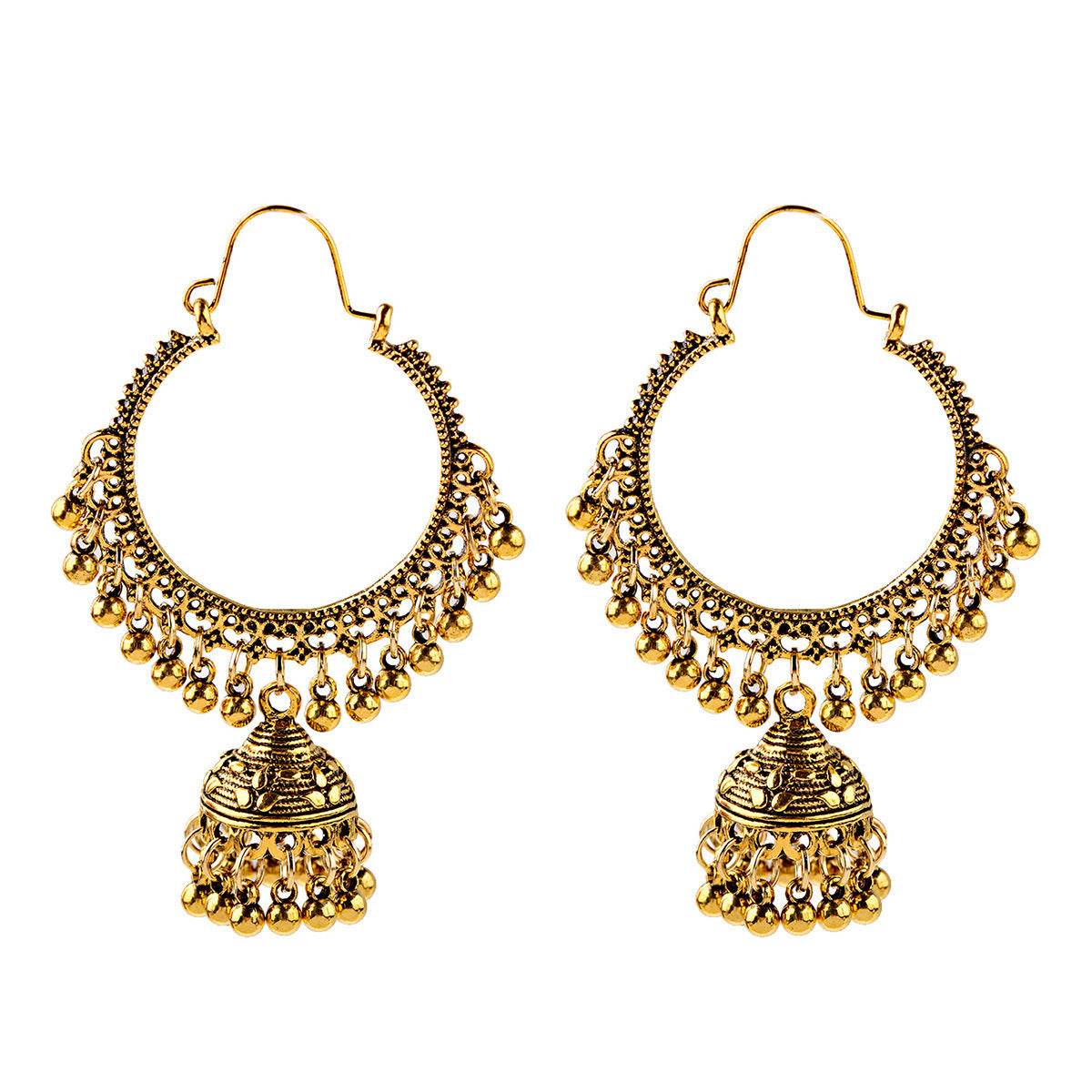 Creative Metal Tassel Earrings Bohemian India Nepal Retro - Velora