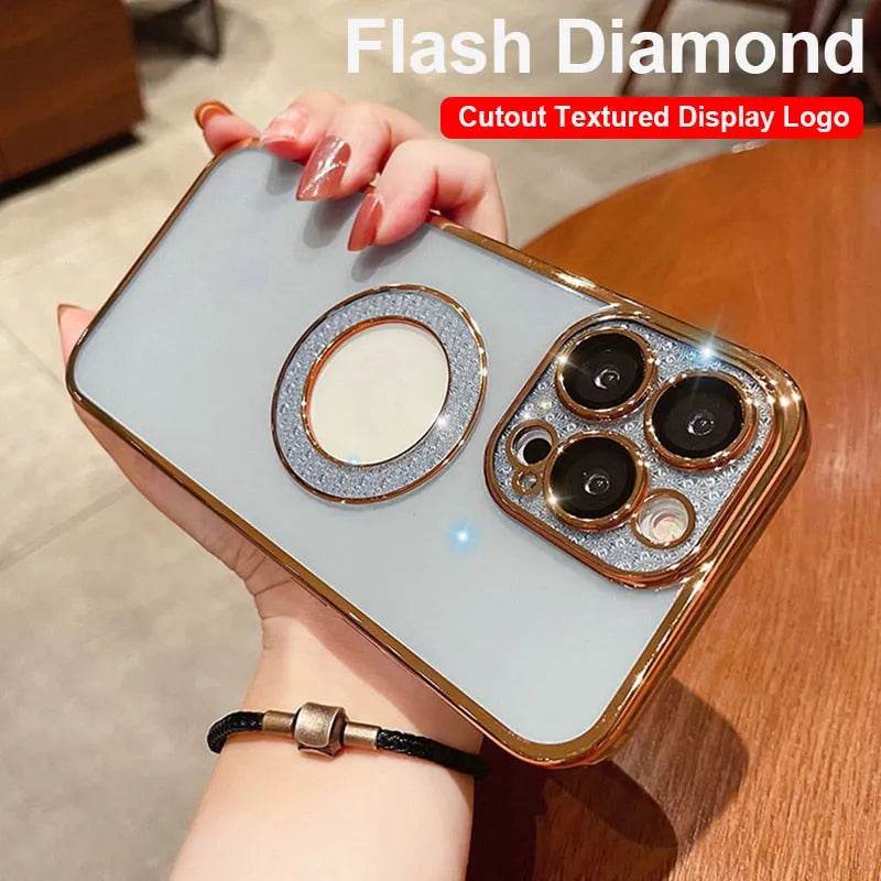 Electroplated TPU Transparent Apple Mobile phone Case - Velora