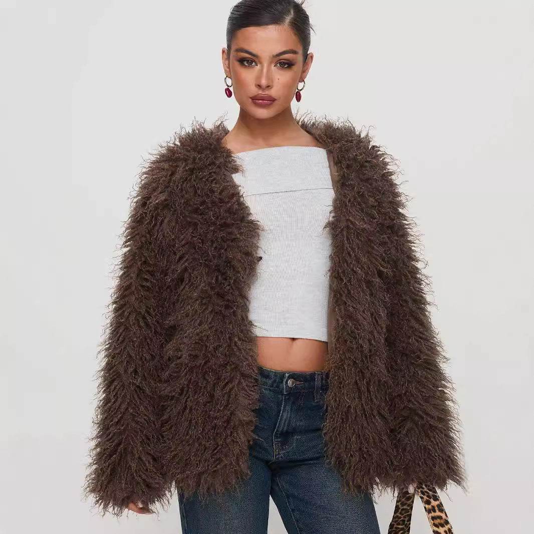 Coat Faux Fur Jacket - Velora