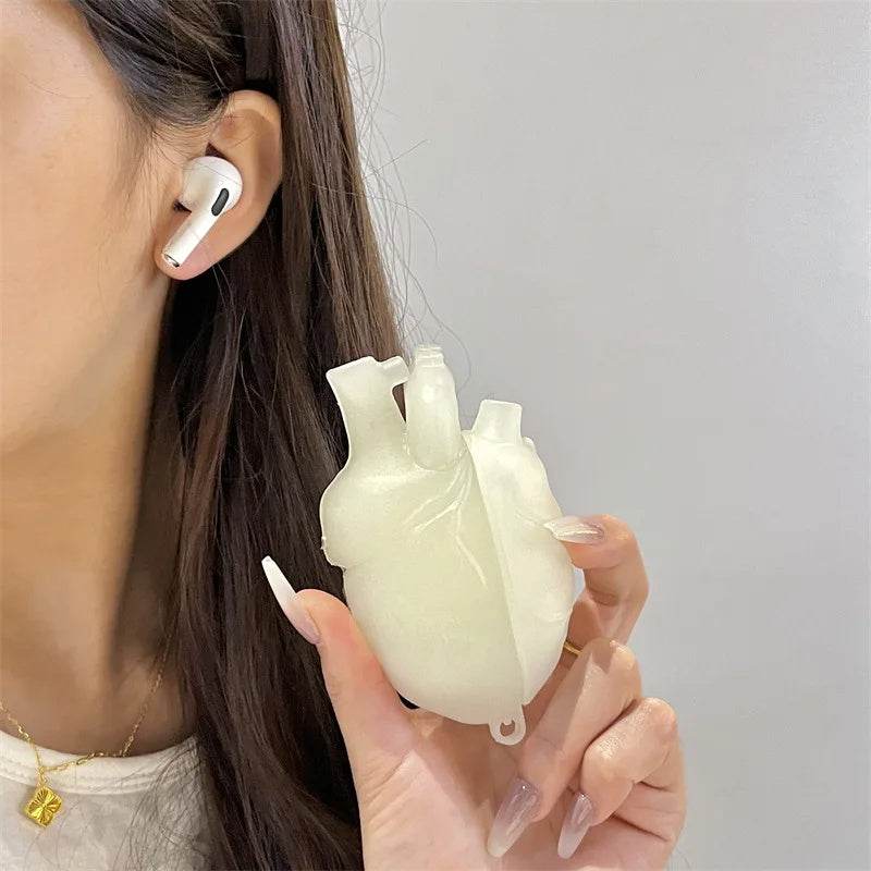 Earphones Case 3D Body Heart Style Case For Airpods 3,Soft Protective Earphone Silicone Cover For Airpods Pro Men Boy - Velora