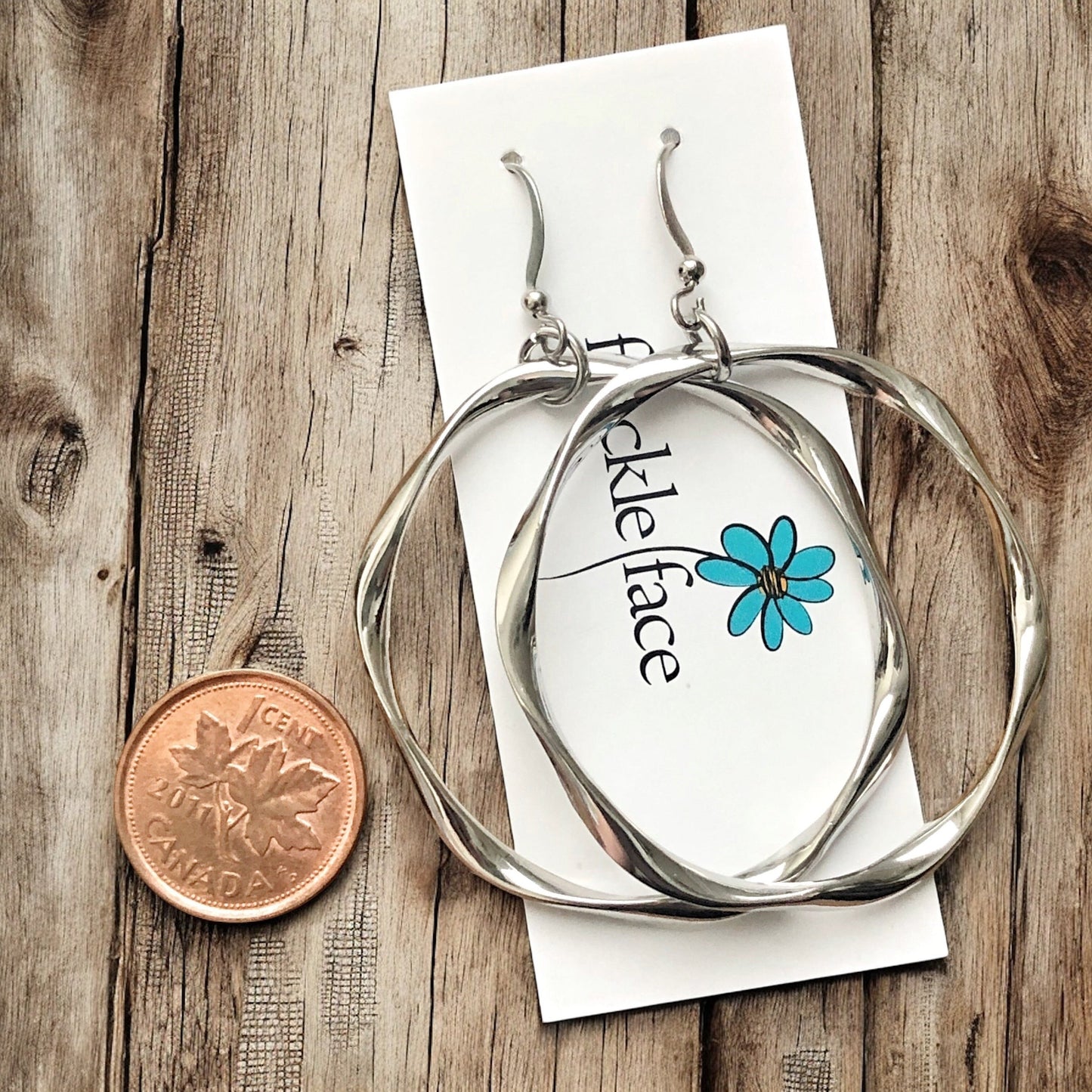 Lightweight Twisted Hoop Earrings β Non-Tarnish Rhodium Plated - Velora