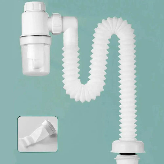 Universal Kitchen Bathroom Sink Drain Pipe Set Retractable Sewer Drainage Water Hose Wash Basin Drainer Plumbing Fittings. - Velora