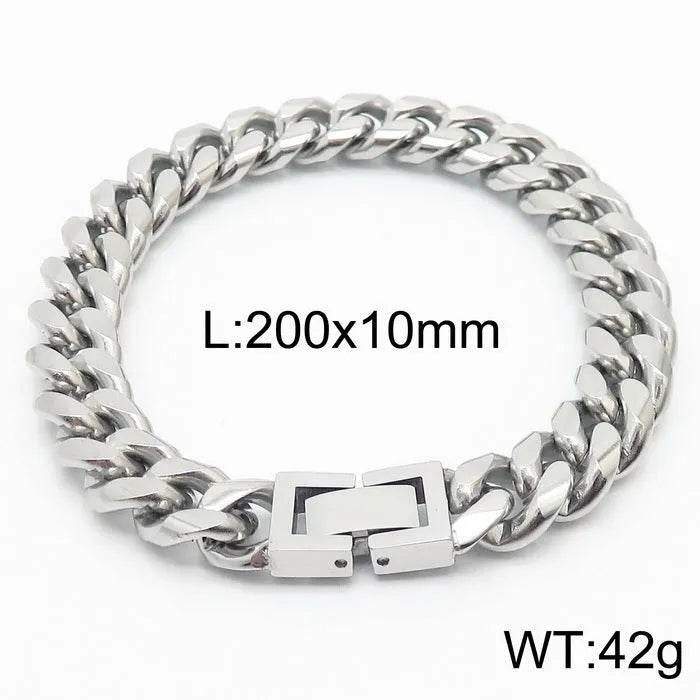 Cuban Link Chain Trimming Chain Jewelry Buckle Titanium Steel Bracelet - Velora