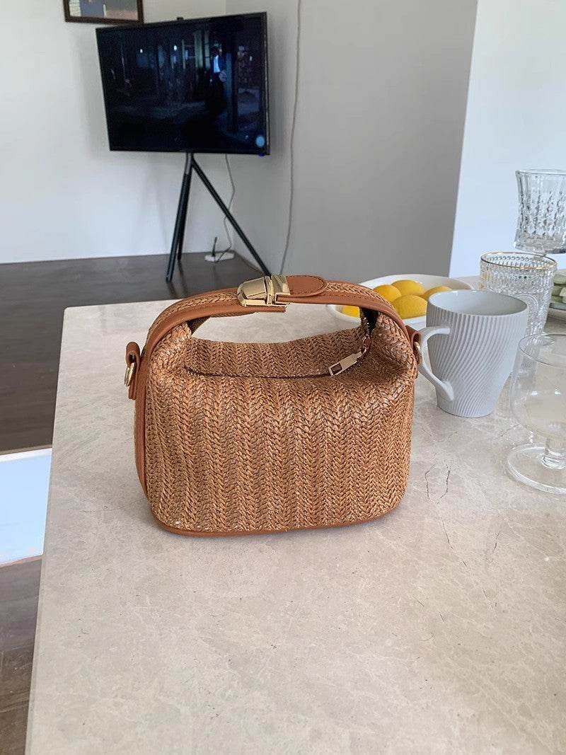 Portable Straw Shoulder Messenger Bag Fashion - Velora