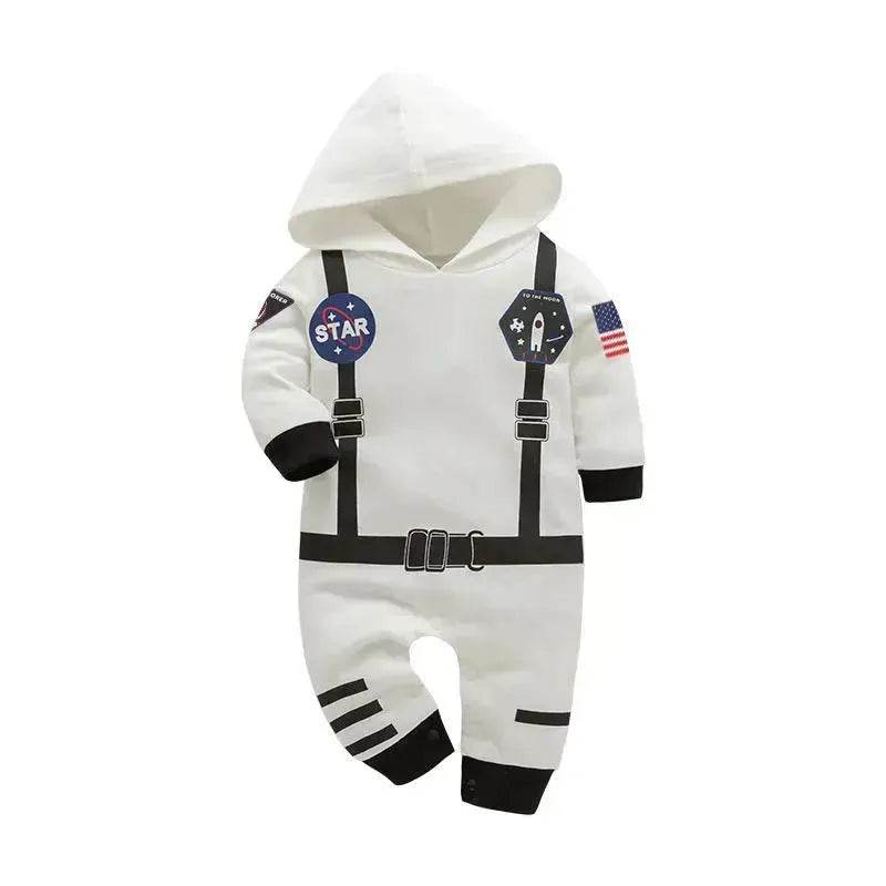 Space Suit Summer Long-sleeved Jumpsuit Holiday Pullover Clothes Baby boy Astronaut costume - Velora
