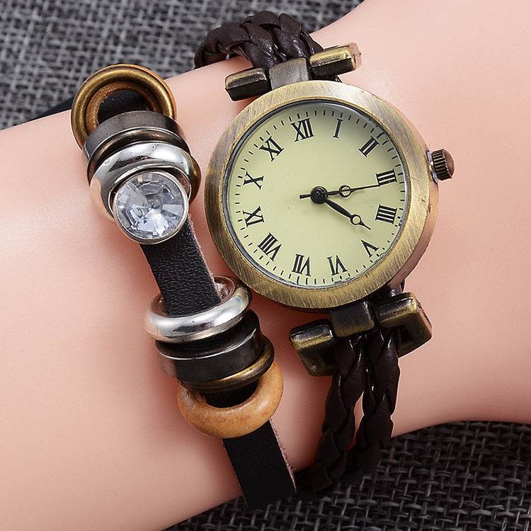 Vintage Craft Bracelet Watch Women's Fashion Twist - Velora
