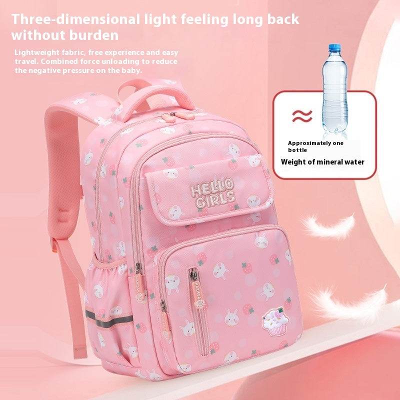 6-12-year-old Primary School Children Girls Backpack Large Capacity Schoolbag - Velora