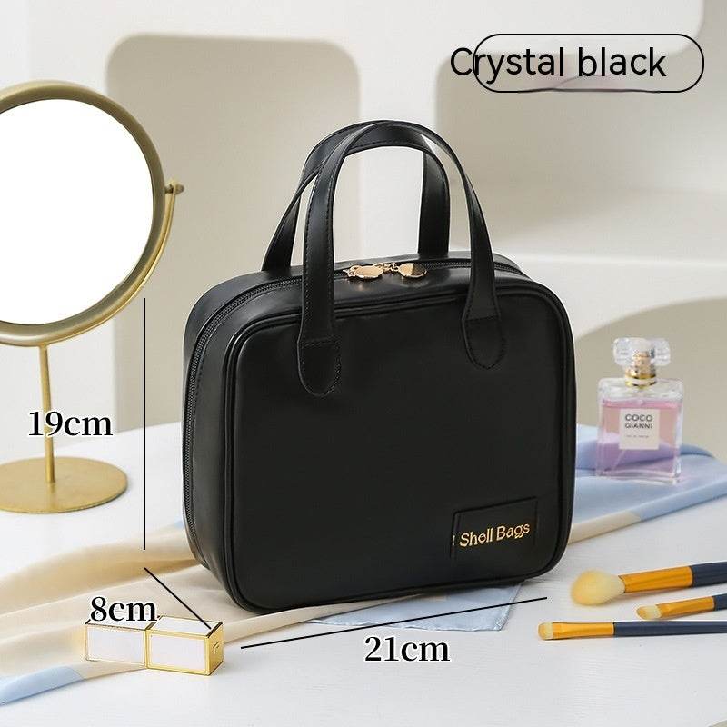 PU Large Capacity Travel Make Up Storage Organizer Makeup Pouch Cosmetic Bag Shell Bags - Velora