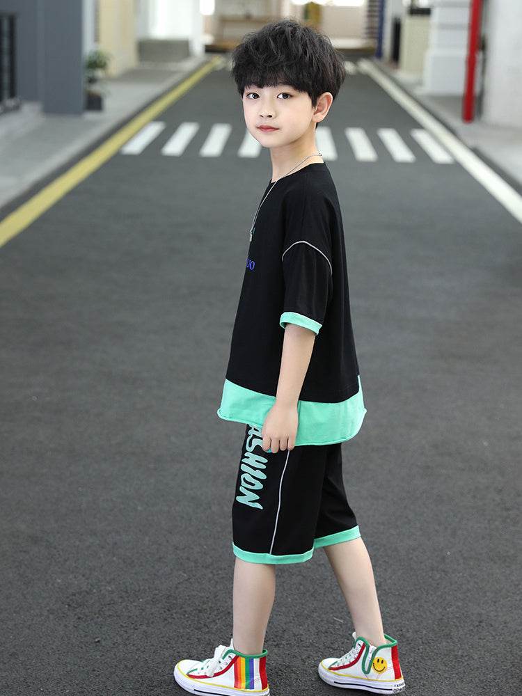 Middle-aged Children's Printed Two-piece Clothing - Velora