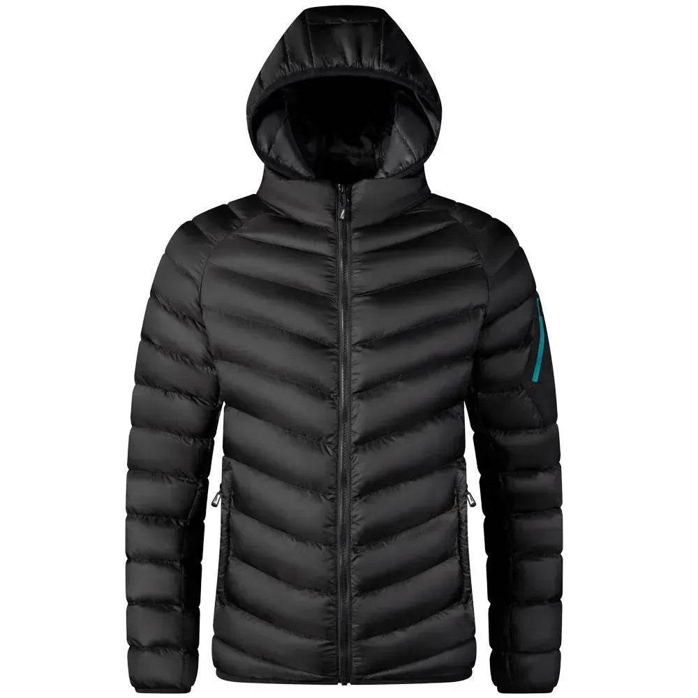 Winter Padded Thick Hooded Puffer Rain Jacket for men - Velora