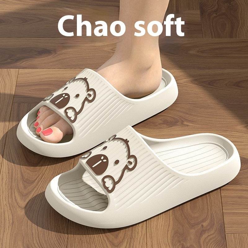 Cute Cartoon Dog Slippers Non-slip Floor Bathroom Slipper Summer Women's House Shoes - Velora