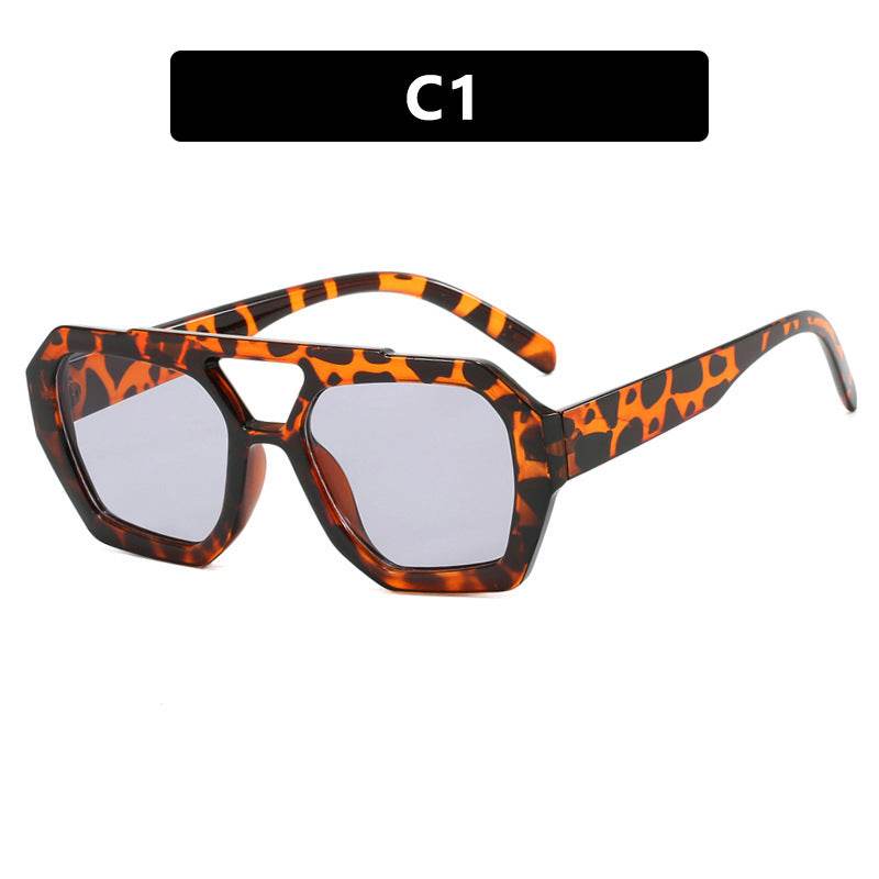 Ins Big Frame Leopard Sunglasses Summer Sunshade Beach Vacation Glasses - Velora
