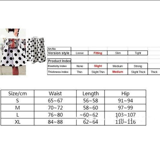 White Polka dot High Waist A-line Pleated Midi Skirt for office work - Velora